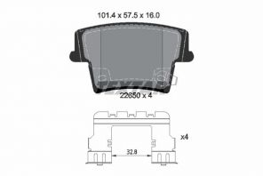 Textar 2265001 - Brzdové platničky -