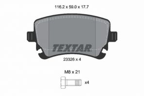 Textar 2332611 - Brzdové platničky -