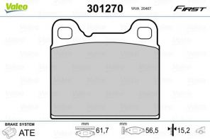 Valeo 301270 - Brzdové platničky -