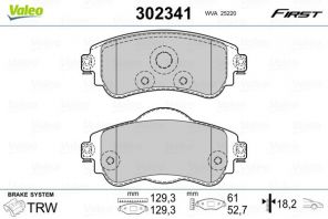 Valeo 302341 - Brzdové platničky -