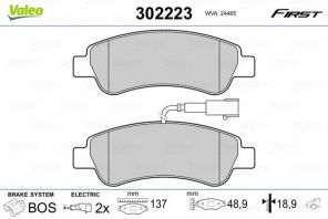 Valeo 302223 - Brzdové platničky -