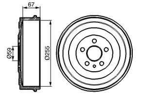 Bosch 0 986 477 144 - Brzdový bubon -