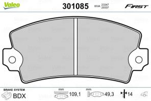 Valeo 301085 - Brzdové platničky -