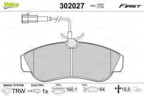 Valeo 302027 - Brzdové platničky -