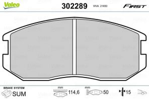 Valeo 302289 - Brzdové platničky -