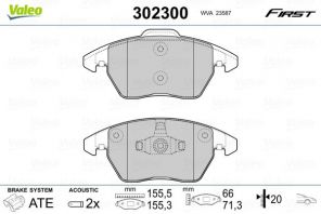 Valeo 302300 - Brzdové platničky -