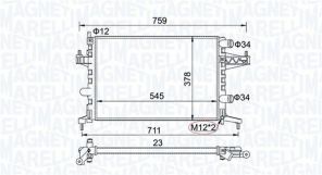 Magneti Marelli 350213829000 - Chladič vody -