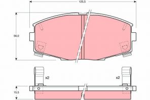 TRW GDB880 - Brzdové platničky -