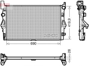 Denso DRM17113 - Chladič vody