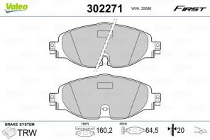 Valeo 302271 - Brzdové platničky -
