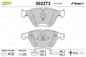 Valeo 302273 - Brzdové platničky -