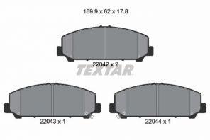 Textar 2204201 - Brzdové platničky -