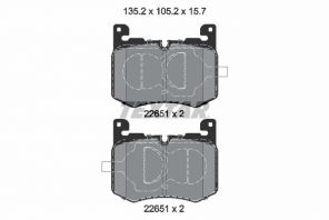 Textar 2265101 - Brzdové platničky -