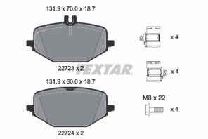 Textar 2272303 - Brzdové platničky -