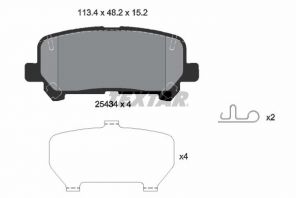 Textar 2543401 - Brzdové platničky -