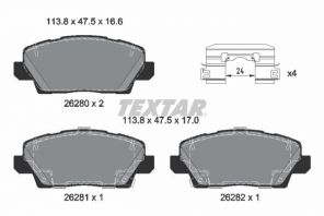 Textar 2628001 - Brzdové platničky -