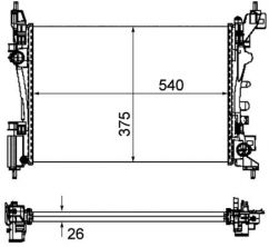 Mahle CR 1121 000P - Chladič vody -