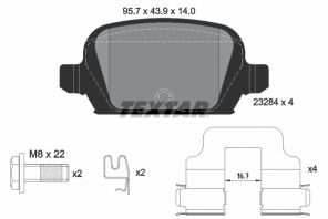 Textar 2328404 - Brzdové platničky -