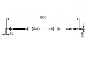 Bosch 1 987 482 579 - Brzdové lano -