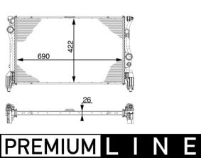 Mahle CR 931 000P - Chladič vody -