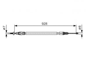 Bosch 1 987 482 000 - Brzdové lano -
