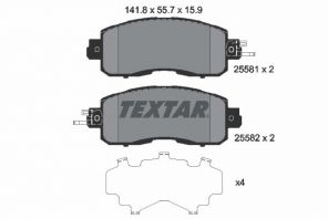 Textar 2558101 - Brzdové platničky -