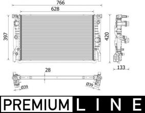 Mahle CR 2223 000P - Chladič vody -