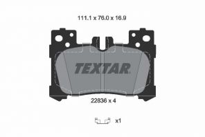 Textar 2283601 - Brzdové platničky -