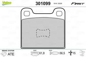 Valeo 301099 - Brzdové platničky -