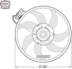 Denso DER20017 - Ventilátor motora