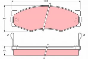 TRW GDB367 - Brzdové platničky -