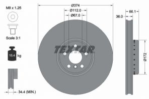 Textar 92290225 - Brzdový kotúč -