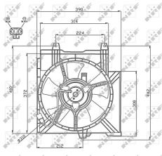 NRF 47742 - Ventilátor motora -