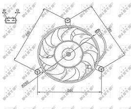 NRF 47745 - Ventilátor motora -
