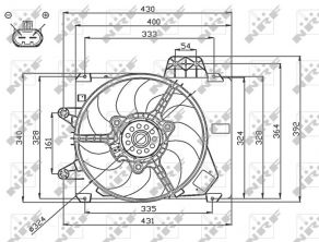 NRF 47750 - Ventilátor motora -