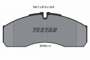 Textar 2916002 - Brzdové platničky -