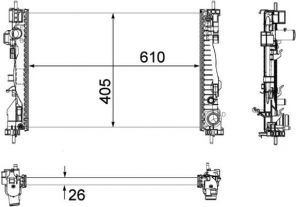Mahle CR 1178 000P - Chladič vody -