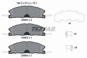 Textar 2590201 - Brzdové platničky -