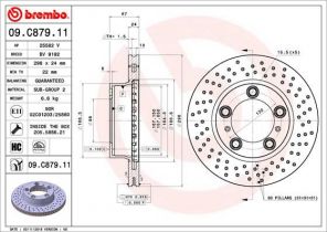 Brembo 09.C879.11 - Brzdový kotúč