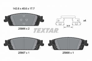 Textar 2586601 - Brzdové platničky -