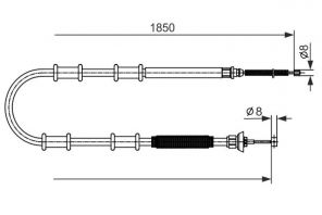 Bosch 1 987 482 592 - Brzdové lano -