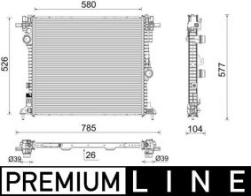 Mahle CR 2587 000P - Chladič vody -