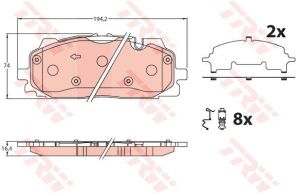 TRW GDB2190 - Brzdové platničky -