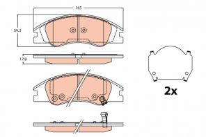 TRW GDB3635 - Brzdové platničky -