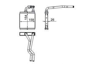 Mahle AH 267 000S - Výmenník tepla vnútorného kúrenia