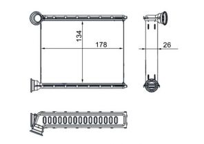 Mahle AH 272 000S - Výmenník tepla vnútorného kúrenia