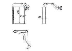 Mahle AH 273 000S - Výmenník tepla vnútorného kúrenia