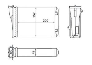 Mahle AH 274 000S - Výmenník tepla vnútorného kúrenia