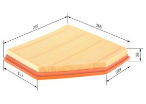 Bosch F 026 400 270 - Vzduchový filter -