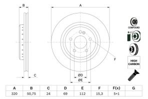 Bosch 0 986 479 G36 - Brzdový kotúč -